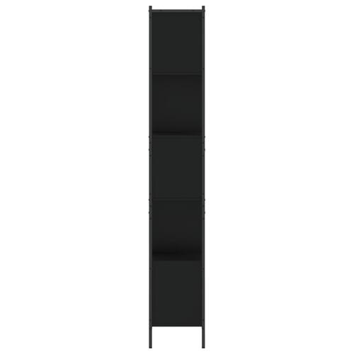 Bogreol 72x28x172 cm konstrueret træ sort