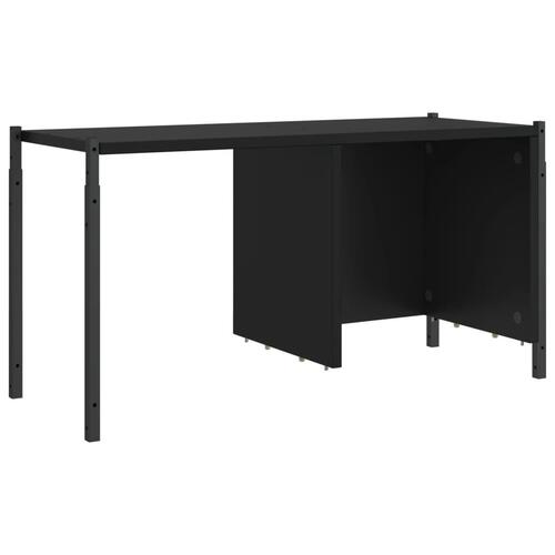 Bogreol 72x28x172 cm konstrueret træ sort