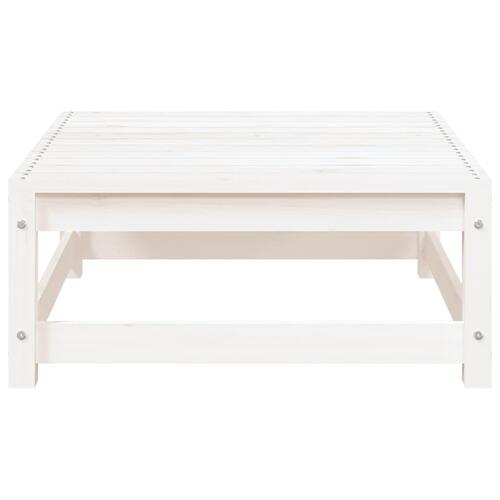 Haveskammel 70x70x30 cm massivt fyrretræ hvid