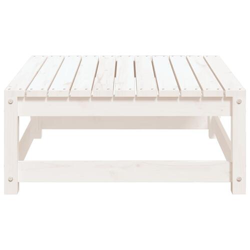 Haveskammel 70x70x30 cm massivt fyrretræ hvid