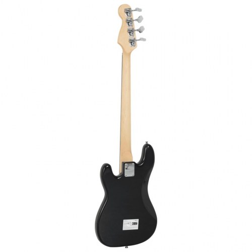Elektrisk basguitar til begyndere med taske 4/4 46" - gradueret sort/brun/hvid