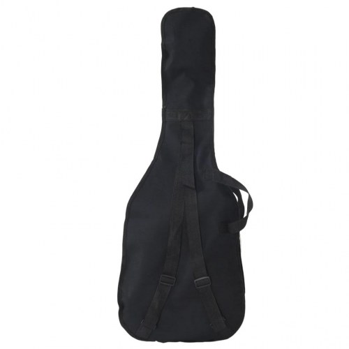 Elektrisk basguitar til begyndere med taske 4/4 46" - gradueret sort/brun/hvid