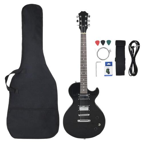 Elektrisk guitar til begyndere inkl. taske 4/4 39" sort