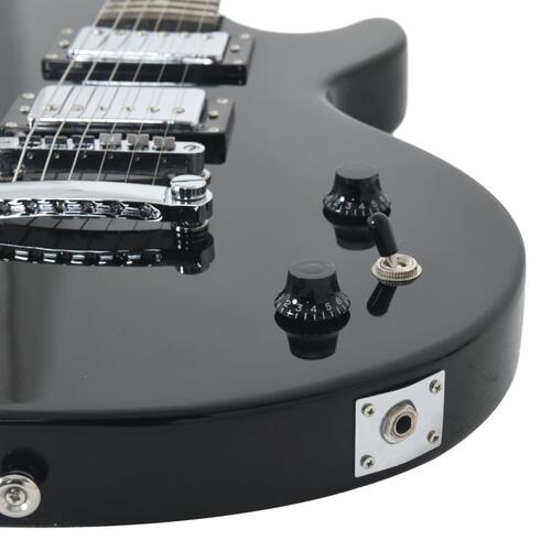 Elektrisk guitar til begyndere inkl. taske 4/4 39" sort