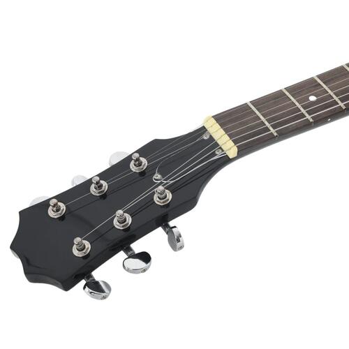 Elektrisk guitar til begyndere inkl. taske 4/4 39" sort