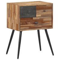 Sengebord 47x31,5x60 cm massivt teaktræ
