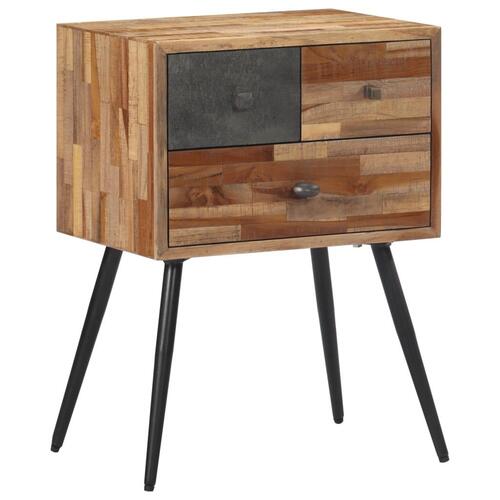 Sengebord 47x31,5x60 cm massivt teaktræ