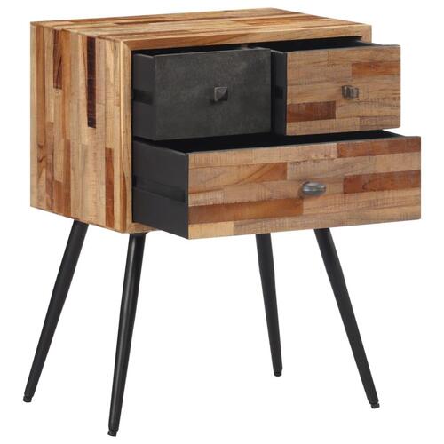 Sengebord 47x31,5x60 cm massivt teaktræ