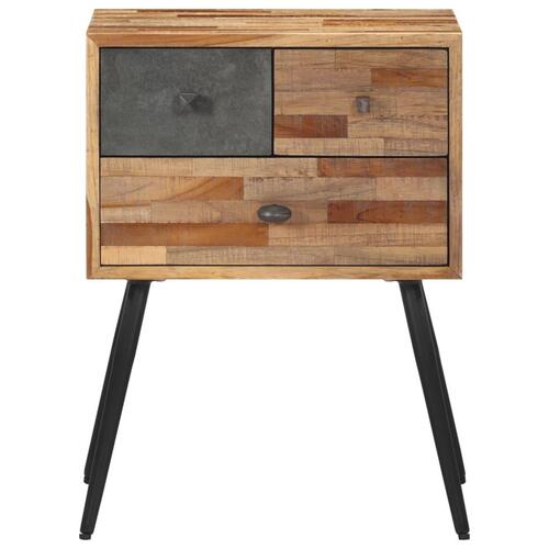 Sengebord 47x31,5x60 cm massivt teaktræ
