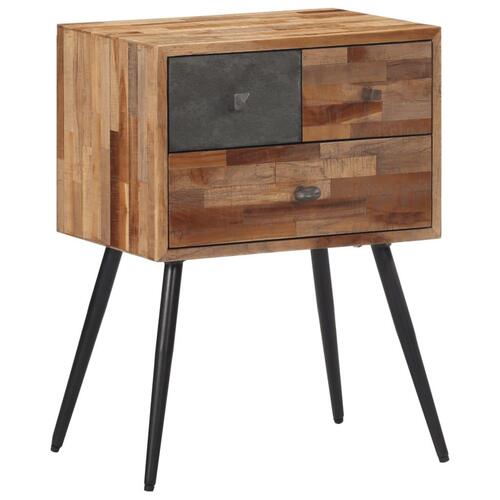 Sengebord 47x31,5x60 cm massivt teaktræ