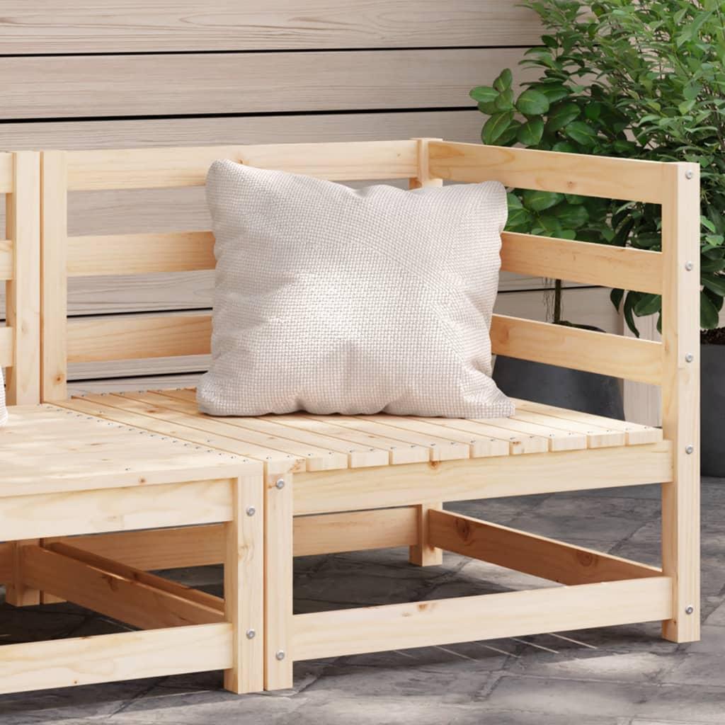 Hjørnemodul til havesofa 70x70x76 cm massivt fyrretræ billede