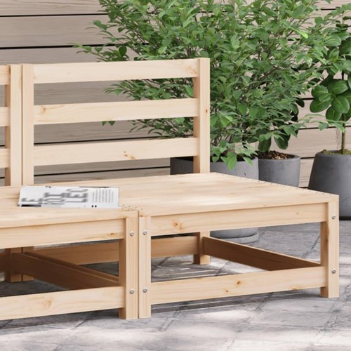 Sofamodul til havesofa 70×70×67 cm uden armlæn - massivt fyrretræ