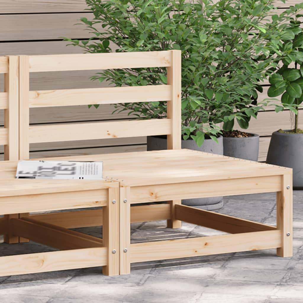 Sofamodul til havesofa 70x70x67 cm uden armlæn massivt fyrretræ billede