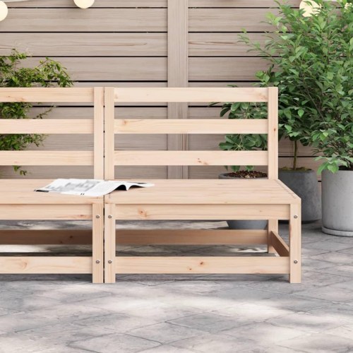 Sofamodul til havesofa 70×70×67 cm uden armlæn - massivt fyrretræ