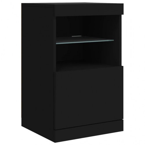 Skænk med LED-lys 41x37x67 cm sort