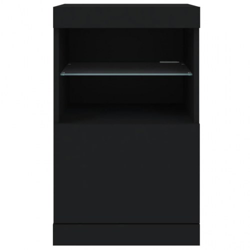 Skænk med LED-lys 41x37x67 cm sort