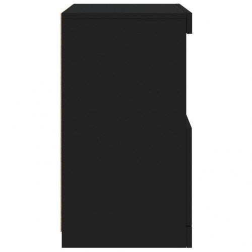 Skænk med LED-lys 41x37x67 cm sort