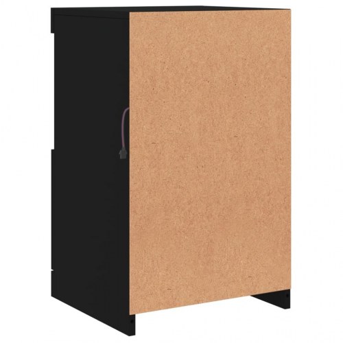 Skænk med LED-lys 41x37x67 cm sort
