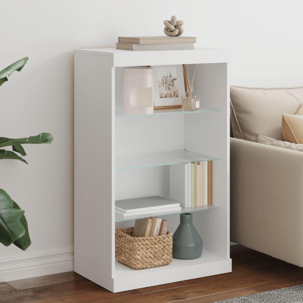 Skænk Med Led-Lys 60,5X37X100 Cm - Hvid