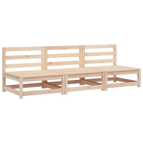 Sofamoduler 3 stk 70x70x67 cm uden armlæn massivt fyr