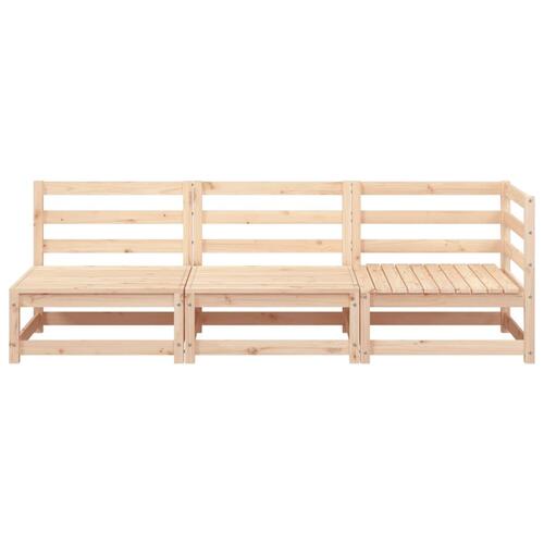 3-personers havesofa massivt fyrretræ
