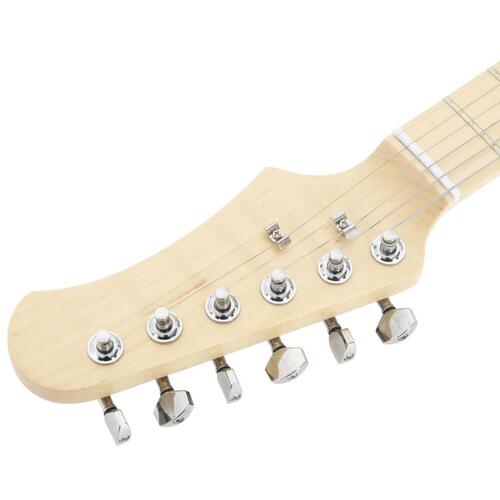 Elektrisk guitar til børn inkl. taske 3/4 30" brun og hvid