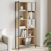 Bogreol 72x28x172 cm konstrueret træ sonoma-eg