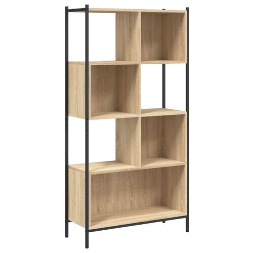 Bogreol 72x28x172 cm konstrueret træ sonoma-eg