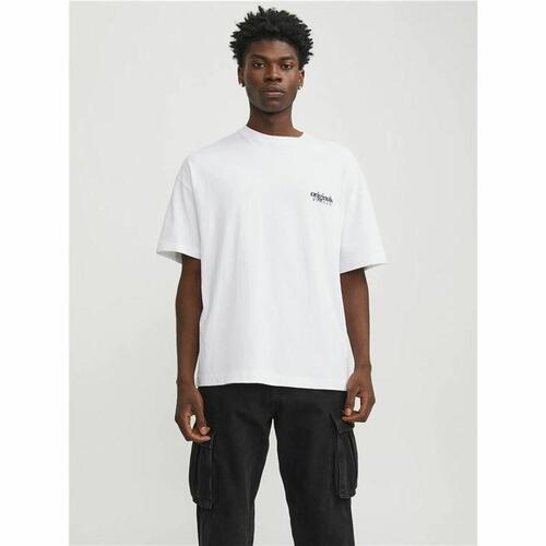 Kortærmet T-shirt til Mænd Jack & Jones bari Back Hvid Mænd M
