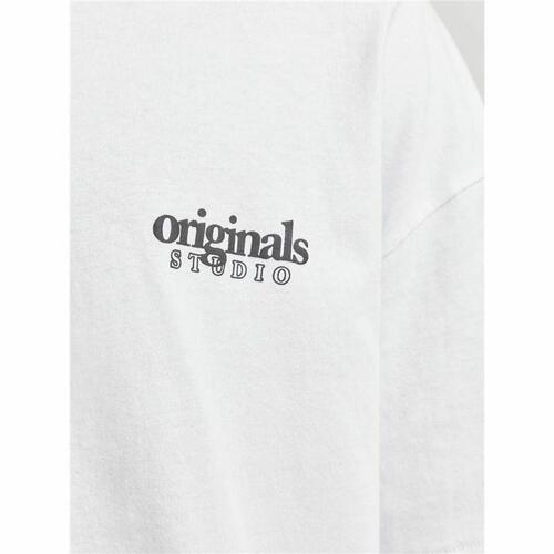 Kortærmet T-shirt til Mænd Jack & Jones bari Back Hvid Mænd XL