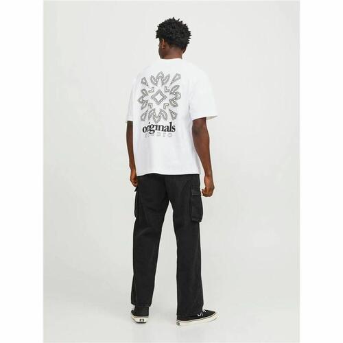 Kortærmet T-shirt til Mænd Jack & Jones bari Back Hvid Mænd XL