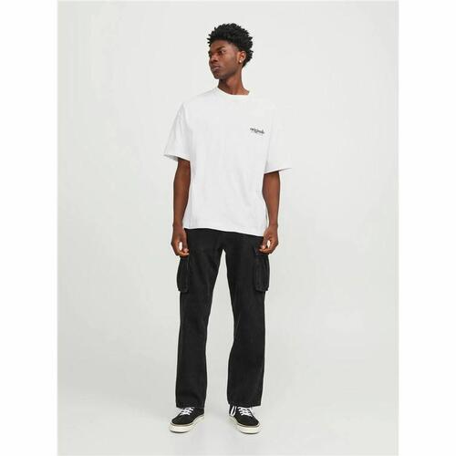 Kortærmet T-shirt til Mænd Jack & Jones bari Back Hvid Mænd XL