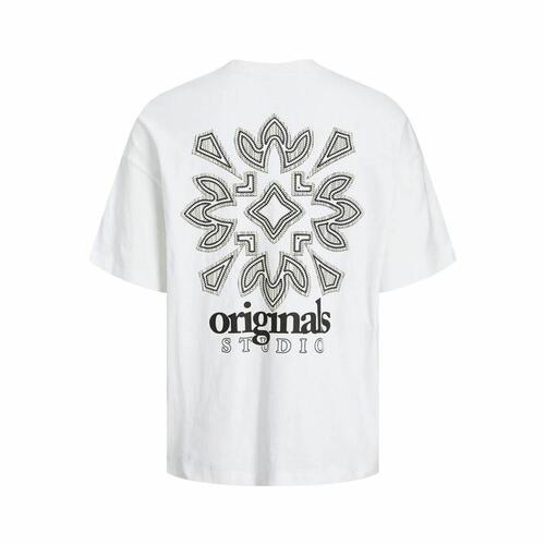 Kortærmet T-shirt til Mænd Jack & Jones bari Back Hvid Mænd XL