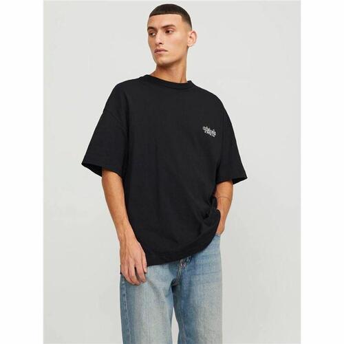 Kortærmet T-shirt til Mænd Jack & Jones bari Back Sort Mænd XL