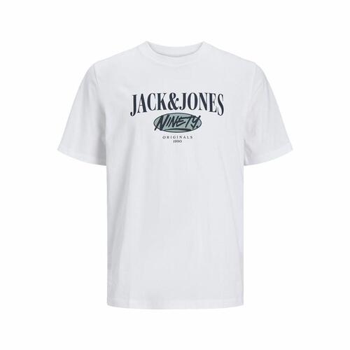 Kortærmet T-shirt til Mænd Jack & Jones cobin Hvid Mænd 11-12 år