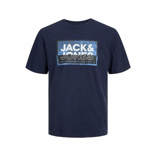 Kortærmet T-shirt til Mænd Jack & Jones logan Blå Mænd 11-12 år