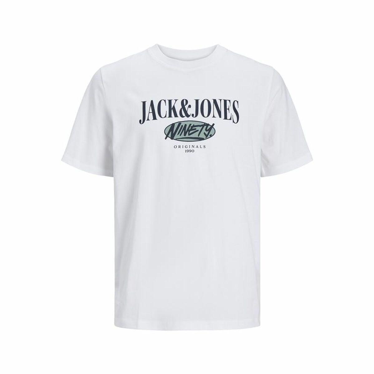 Kortærmet T-shirt til Mænd Jack & Jones cobin Hvid Mænd 15-16 år