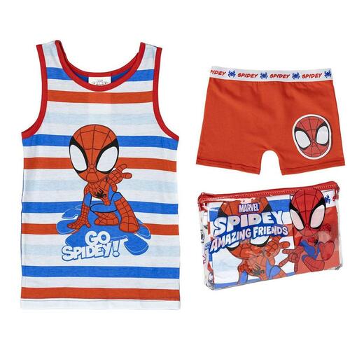Nattøj Børns Spidey Rød 5 år