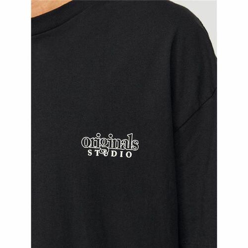 Kortærmet T-shirt til Mænd Jack & Jones bari Back Sort Mænd 2XL