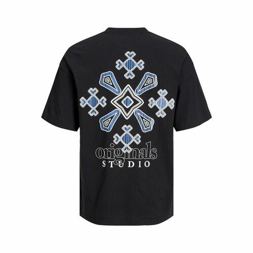 Kortærmet T-shirt til Mænd Jack & Jones bari Back Sort Mænd 2XL