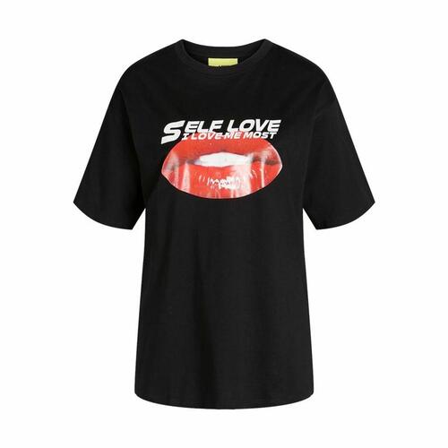 Kortærmet T-shirt til Mænd Jack & Jones Jxkora Loose Sort Dame XS