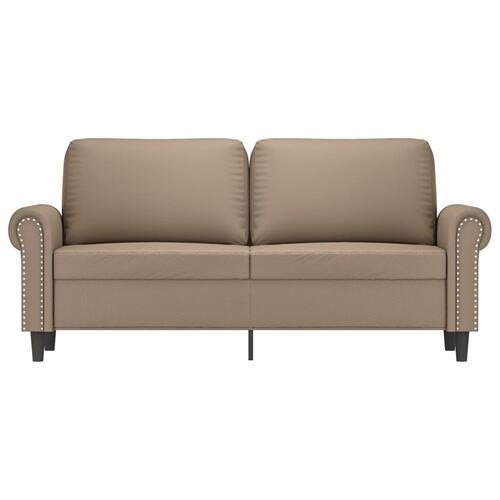 2-personers sofa 140 cm kunstlæder cappuccino