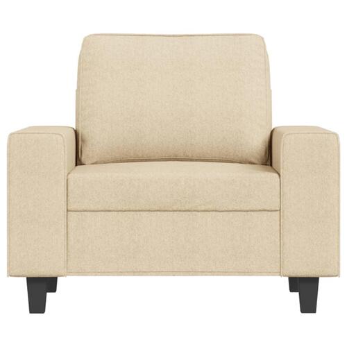 Lænestol 60 cm stof cremefarvet