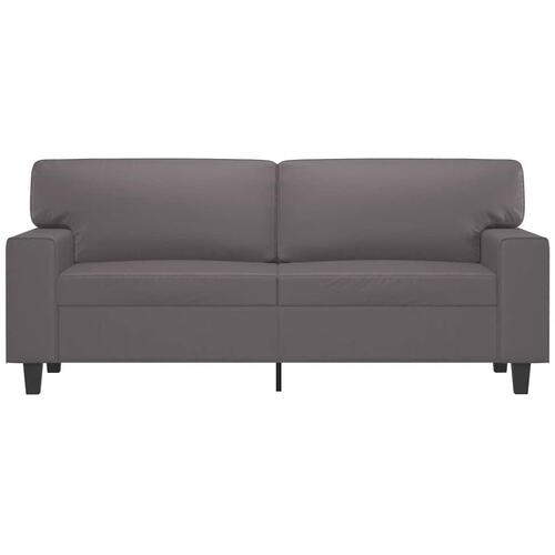 2-personers sofa 140 cm kunstlæder grå