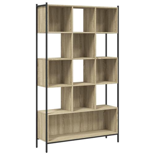 Bogreol 102x28x172 cm konstrueret træ sonoma-eg