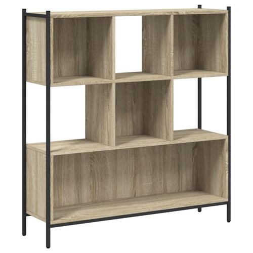 Bogreol 102x28x172 cm konstrueret træ sonoma-eg