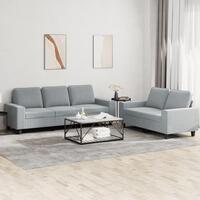 2 personers sofa stof lysegrå
