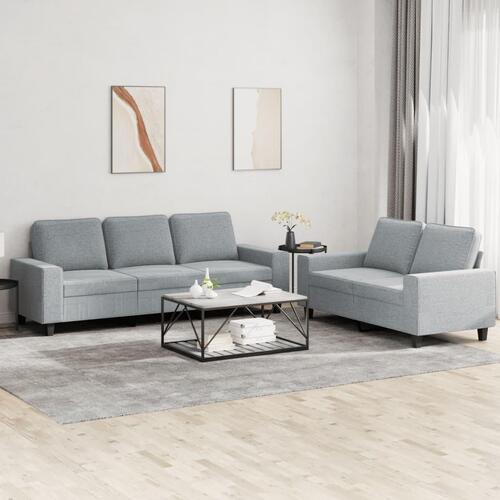 2 personers sofa stof lysegrå