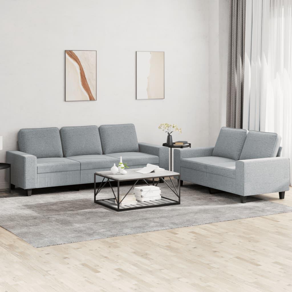 2 personers sofa stof lysegrå