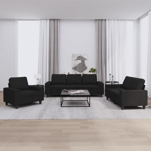 3 personers sofa stof sort
